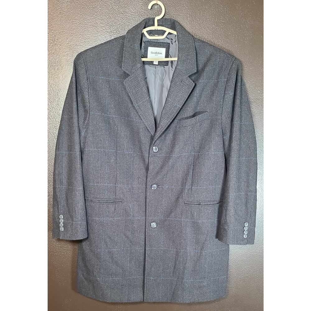 Goodfellow Mens Wool Blend Black Coat SZ XXL Mid Overcoat Trench